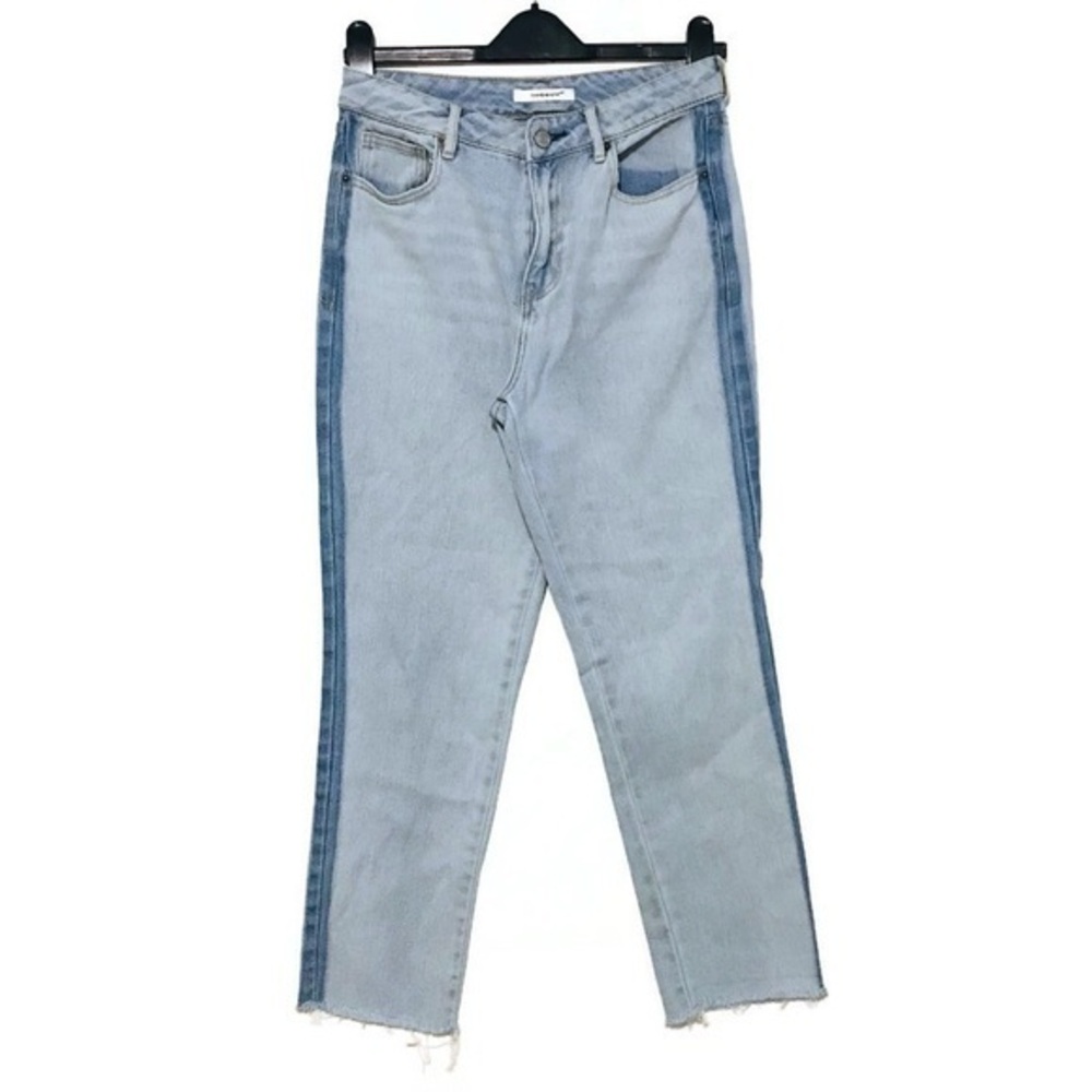 PACSUN Side Stripe 100% Cotton High Rise Relaxed Fit Mom Jeans Women’s Size 26 2